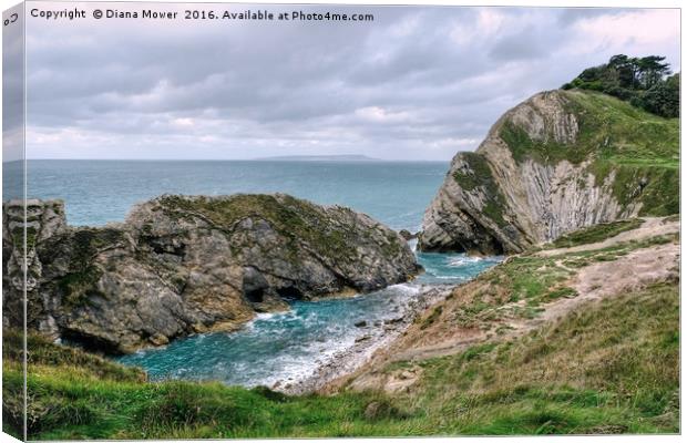  Stair Hole, Lulworth Cove Dorset Canvas Print by Diana Mower
