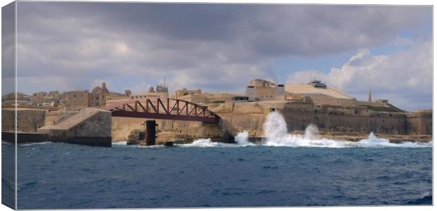 The Grand Harbour Valletta Canvas Print by Diana Mower