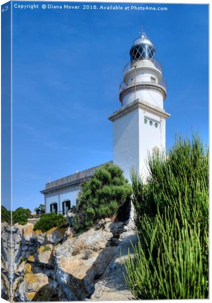 Cap de Formentor lighthouse Canvas Print by Diana Mower