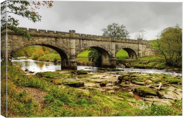 The Nidd Aquaduct Canvas Print by Diana Mower