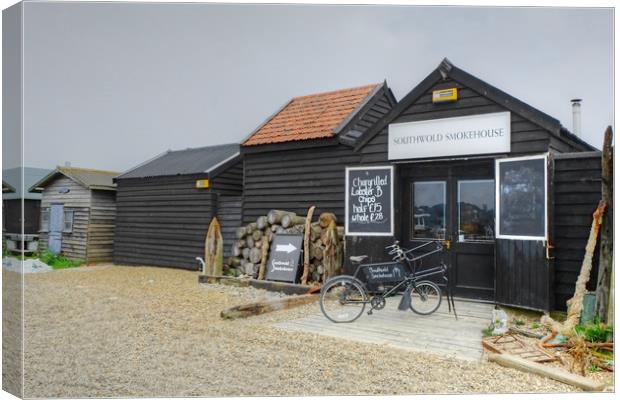 Southwold Smokehouse Canvas Print by Diana Mower