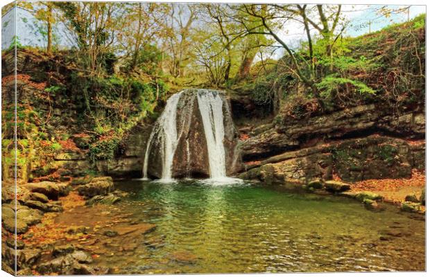  Janets Foss Waterfall Canvas Print by Diana Mower