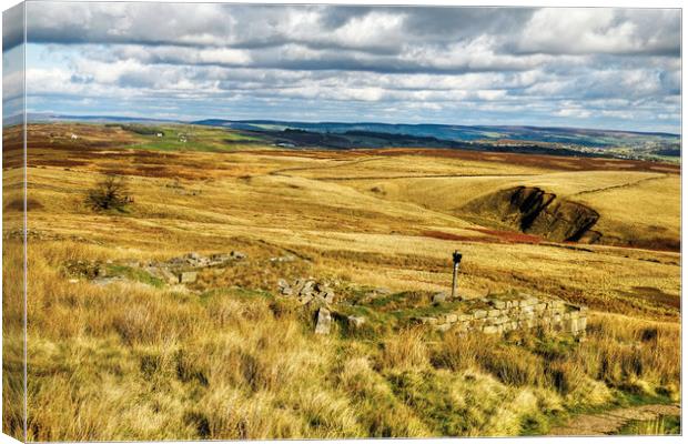 Middle Withens, Stanbury Moor Canvas Print by Diana Mower