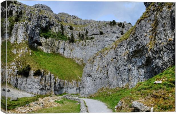 Gordale Scar Yorkshire Canvas Print by Diana Mower