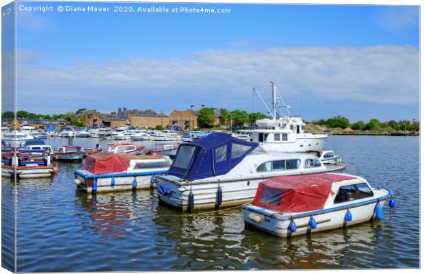 Oulton Broad Suffolk Canvas Print by Diana Mower