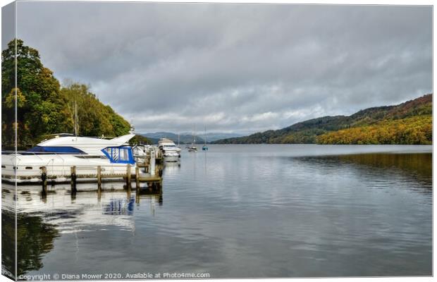 Lake Windermere  Canvas Print by Diana Mower