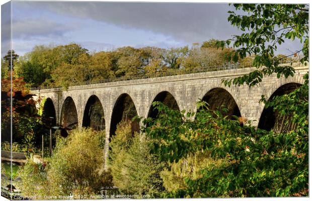 Ingleton Viaduct Yorkshire Dales Canvas Print by Diana Mower