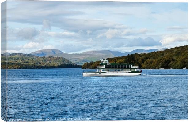 The Swift on Lake Windermere   Canvas Print by Diana Mower