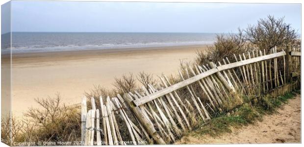 Mablethorpe beach Lincolnshire  Canvas Print by Diana Mower