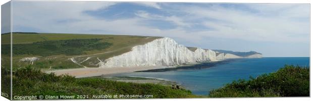 The seven sisters Panoramic Canvas Print by Diana Mower