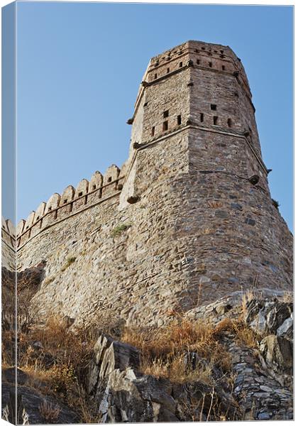 Rajasthan Kumbhalghar Fort Watch Tower Canvas Print by Arfabita  
