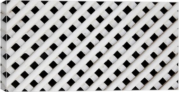 White wood lattice texture Canvas Print by Arfabita  
