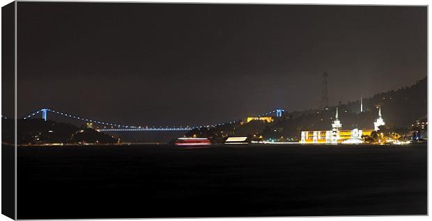 Scimming across the Bosphorus Canvas Print by Arfabita  