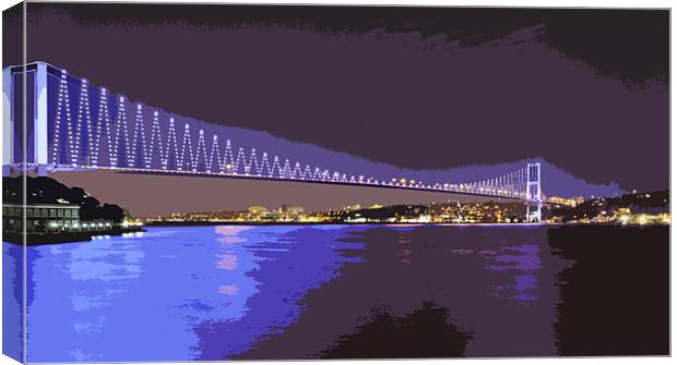 Bosphorus Blue Reflections Canvas Print by Arfabita  