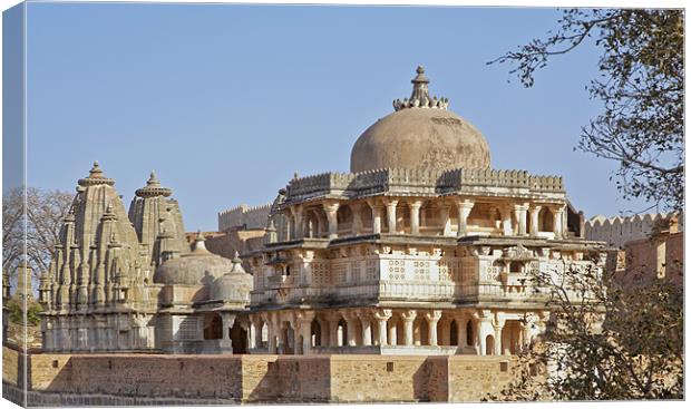 Architecture Hindu Jain Temples Kumbhalghar Fort Canvas Print by Arfabita  