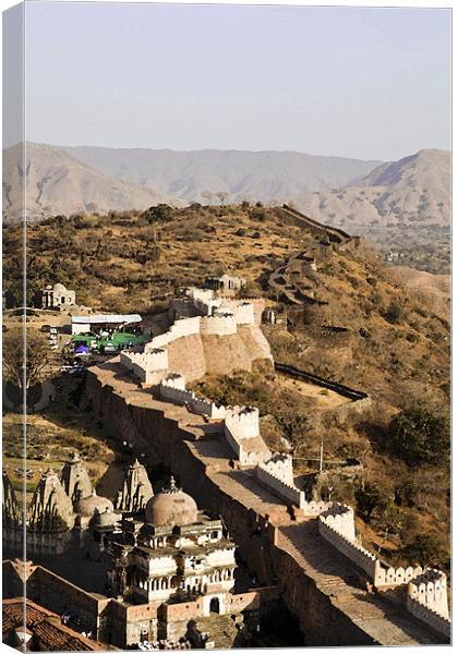 Kumbhalghar Fort Walls Over the horizon Canvas Print by Arfabita  