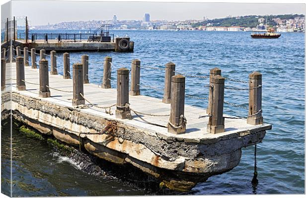 The Wharf Bosphorus Channel Canvas Print by Arfabita  