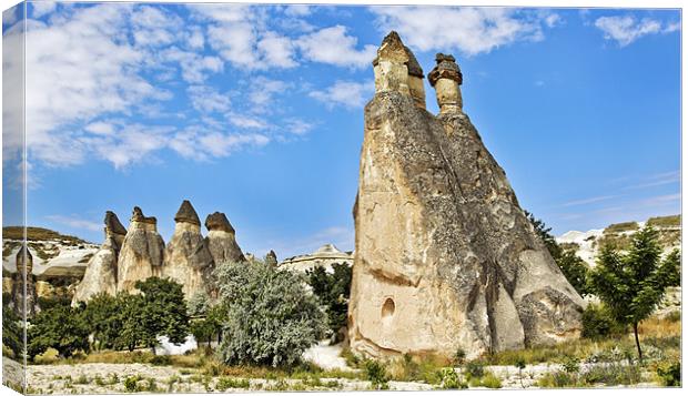 Limestone Soldiers of Cappadocia Canvas Print by Arfabita  
