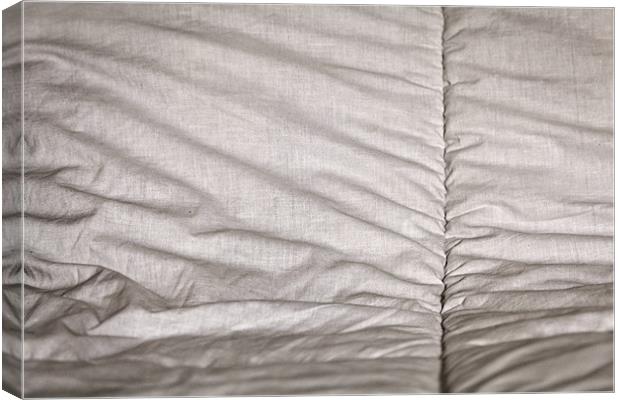 Stitched Bed Linen Canvas Print by Arfabita  