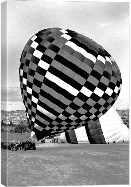 Up she rises hot air balloon Canvas Print by Arfabita  
