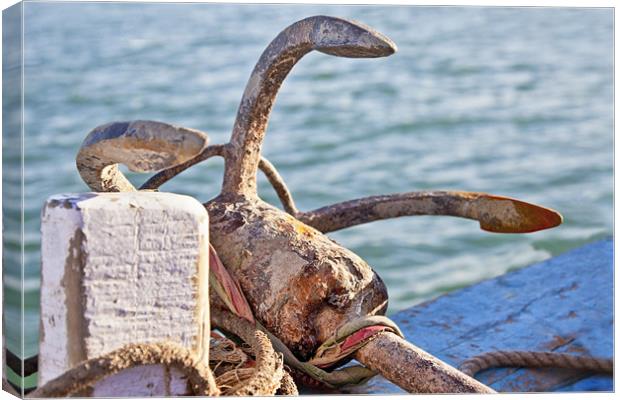 The Anchor of Bet Dwarka Canvas Print by Arfabita  