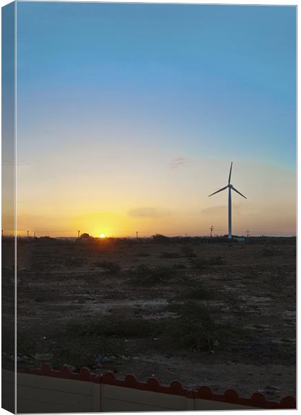 Another day for Windmill Generator Canvas Print by Arfabita  