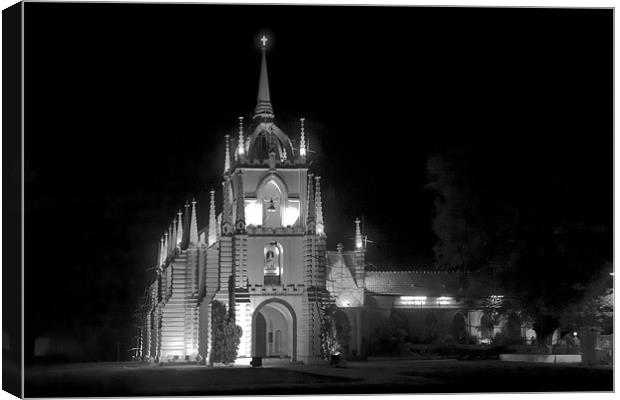 Mae de Dues Church Goa Landscape Canvas Print by Arfabita  