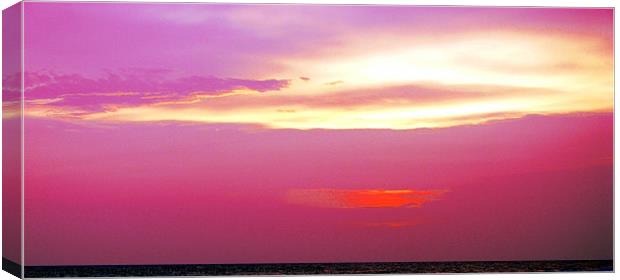 Sunset Painted Sky Canvas Print by Susan Medeiros