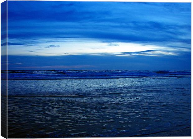 Blue Sunset Canvas Print by Susan Medeiros