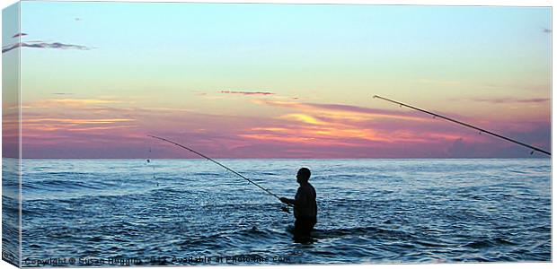 Last Chance for a Catch of the Day Canvas Print by Susan Medeiros