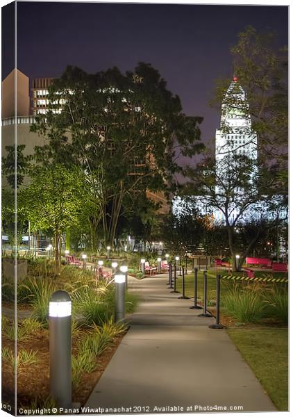 Path to the City Hall Canvas Print by Panas Wiwatpanachat