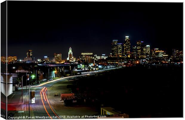 Downtown from Chinatown Canvas Print by Panas Wiwatpanachat