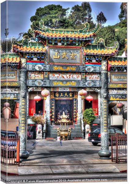 Chinese Temple Canvas Print by Panas Wiwatpanachat