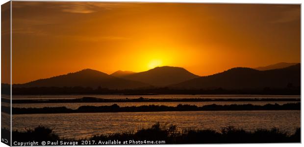 Ibiza sunset Canvas Print by Paul Savage