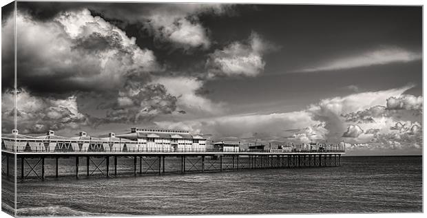 Paignton Pier, B&W Canvas Print by Louise Wagstaff