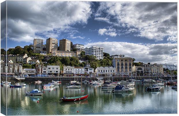 Sunny Torquay Harbor Canvas Print by Louise Wagstaff