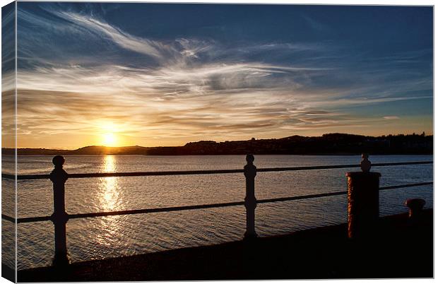 Princess Pier Sunset 4 Canvas Print by Louise Wagstaff