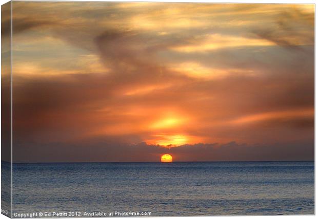 Sunset, Fuertaventura Canvas Print by Ed Pettitt
