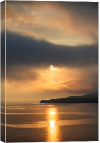 Sunset over Isle Martin Canvas Print by Ed Pettitt