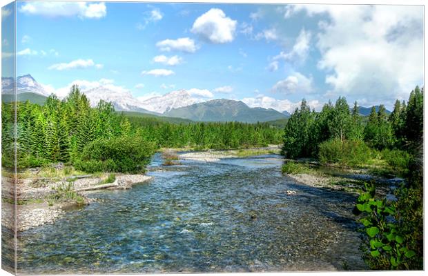 Highwood River Canvas Print by World Images