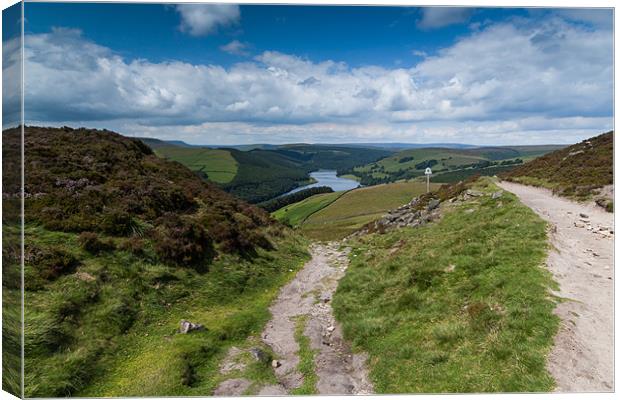 Ladybower Over Lead Hill Canvas Print by Jonathan Swetnam