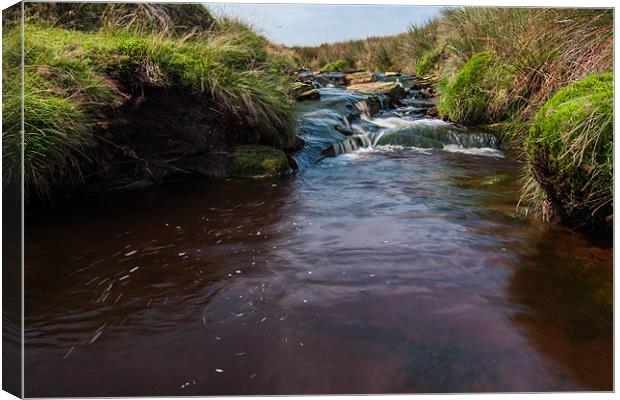 River Ashop Canvas Print by Jonathan Swetnam