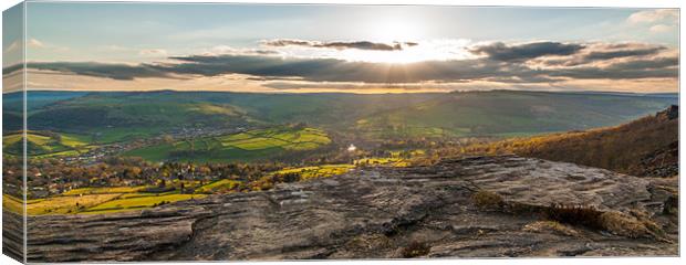 Derwent Valley at Sunset Canvas Print by Jonathan Swetnam