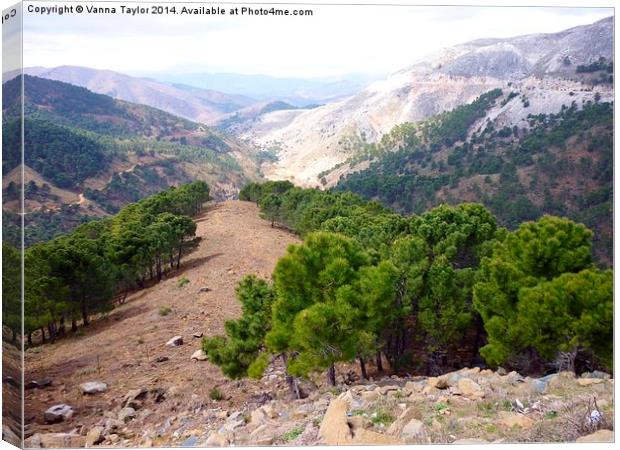 Andalusian Mountain View Canvas Print by Vanna Taylor