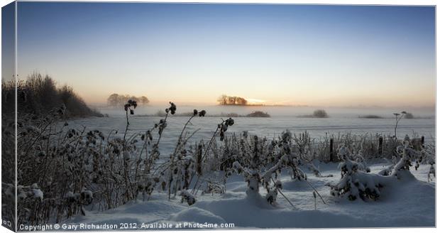 A Winter Sunrise Canvas Print by Gary Richardson