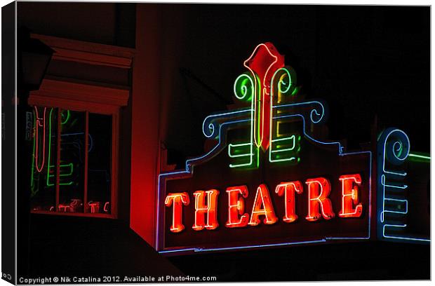 Theater Marque Canvas Print by Nik Catalina