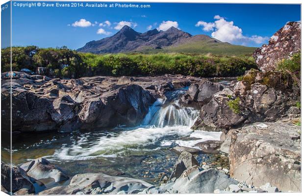 Cuillin Ridge Isle Of Skye Canvas Print by Dave Evans