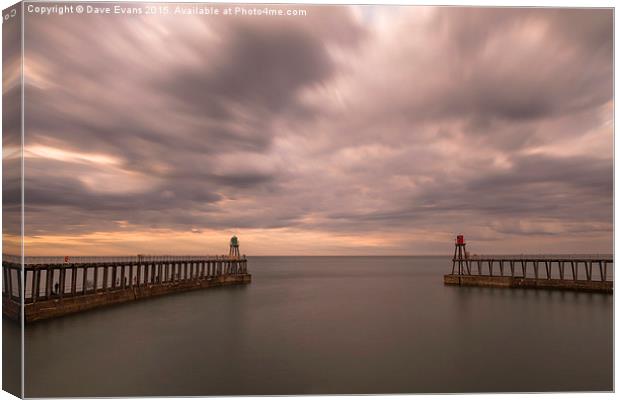  Whitby Long Exposure Canvas Print by Dave Evans