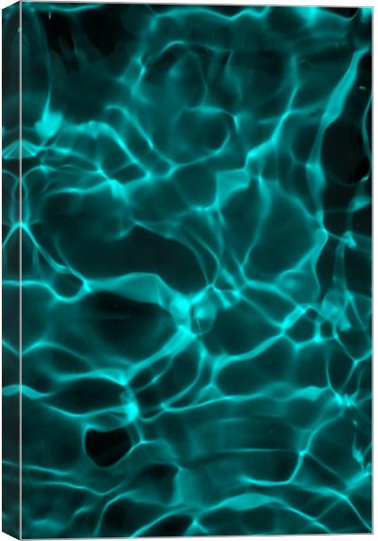 Teal ripples in water Canvas Print by Christopher Mullard