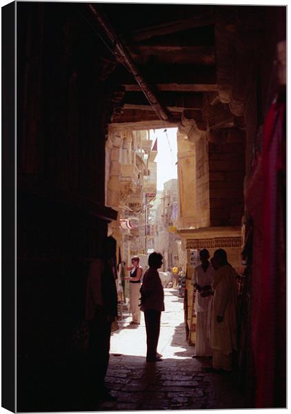 Passageway in Varanasi, India Canvas Print by Christopher Mullard